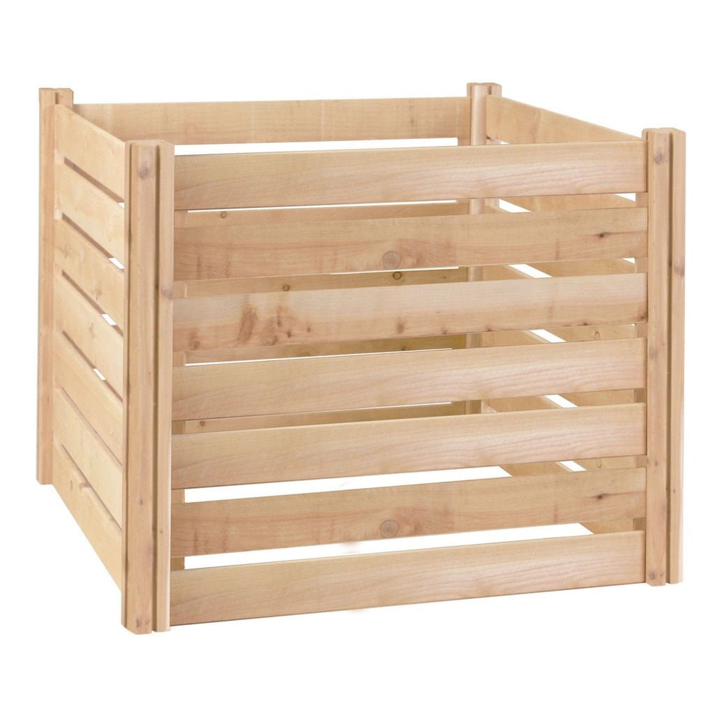 Outdoor Compost Bin made from Eco-Friendly Cedar Wood
