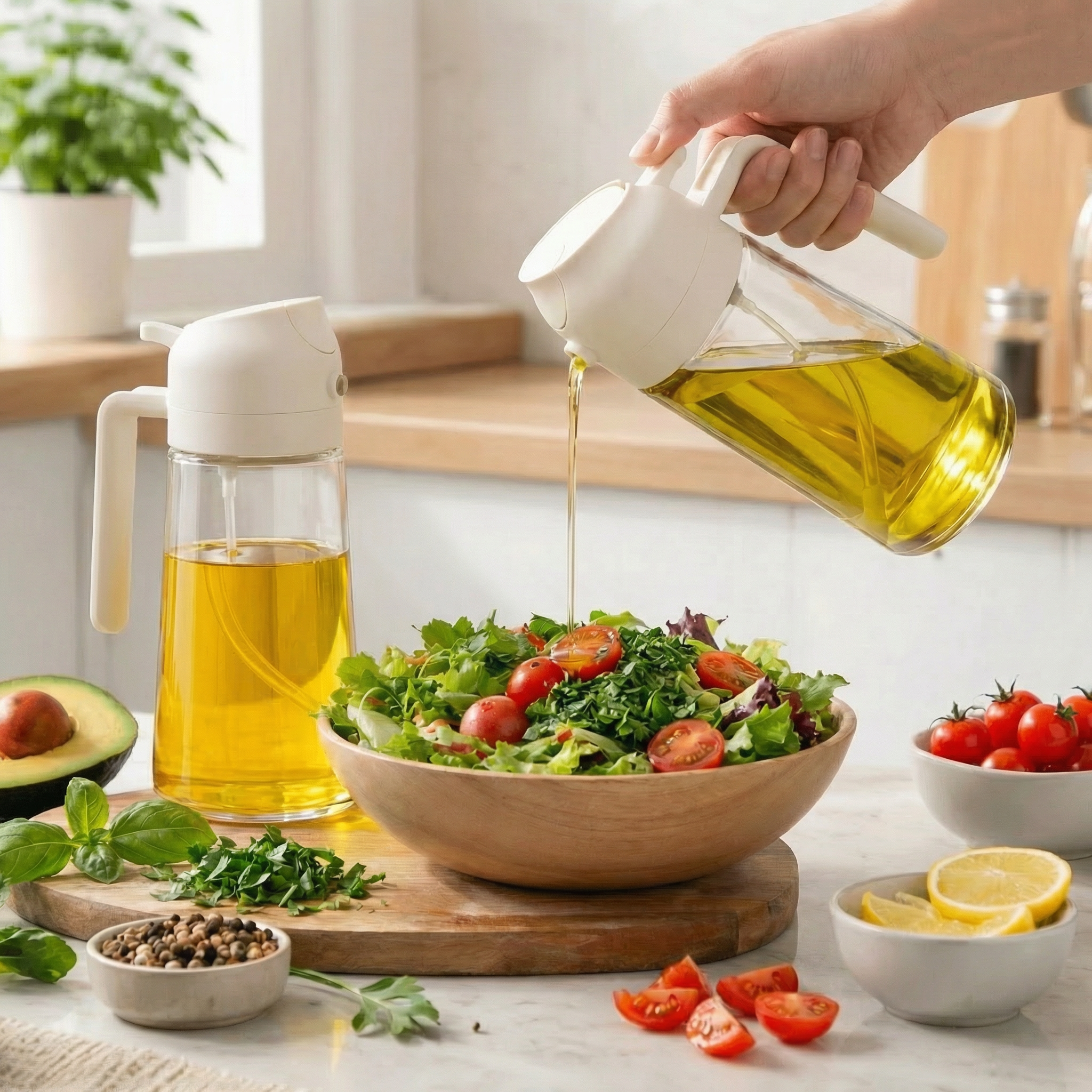 16oz Glass Oil Sprayer & Dispenser