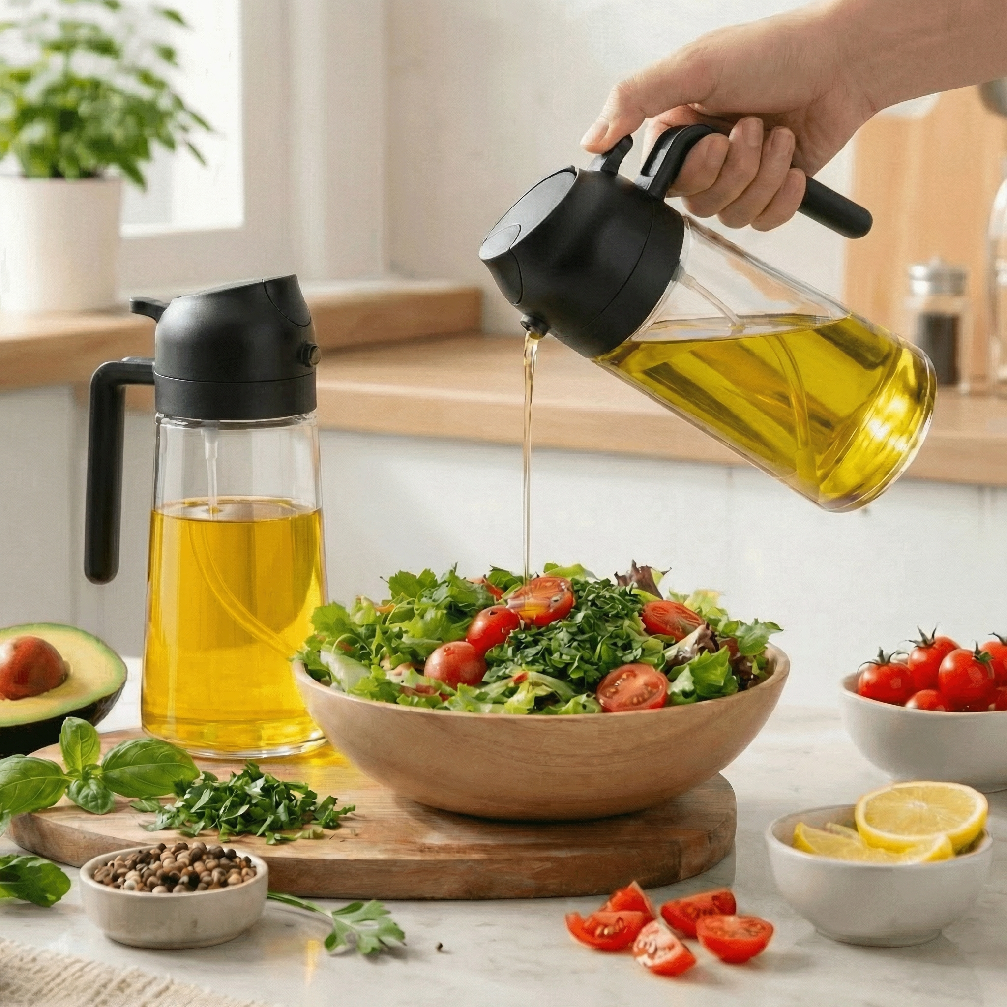 16oz Glass Oil Sprayer & Dispenser